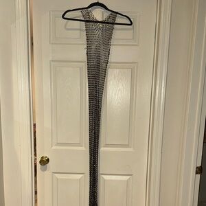 & Other Stories Black and Crystal Jewel Beaded Dress Overlay